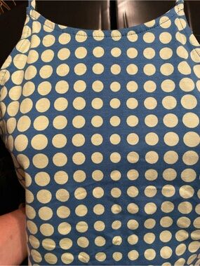NWT H&M Divided Blue and Cream Polka Dot Bodycon Dress